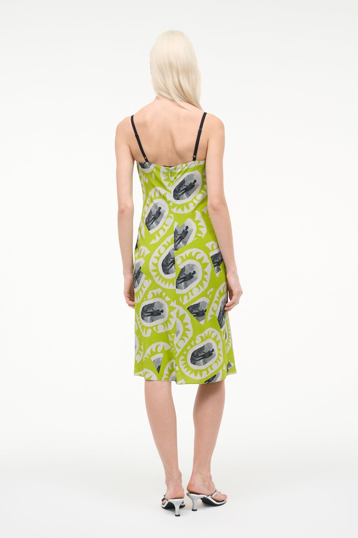 STAUD Sale Evangeline Dress Paddle Out Chartreuse