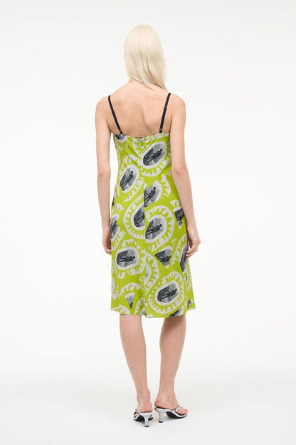 STAUD Sale Evangeline Dress Paddle Out Chartreuse