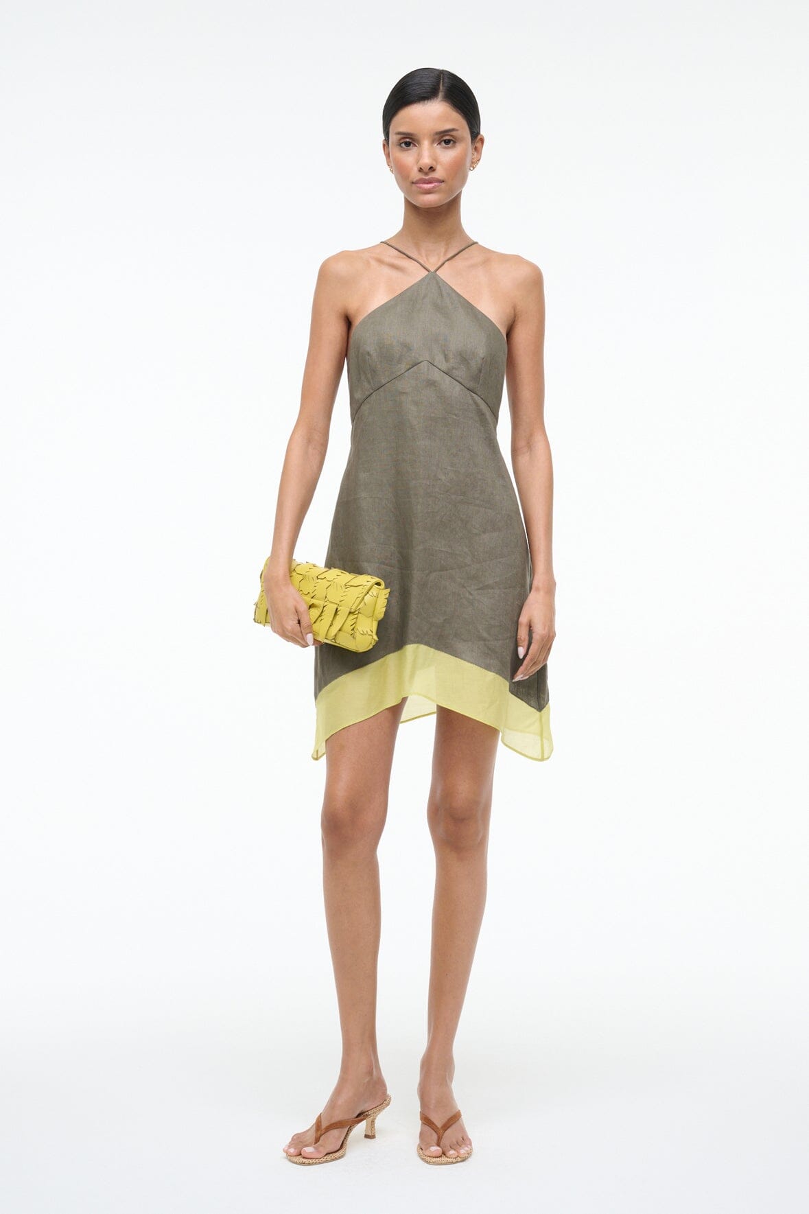STAUD Sale|Dresses Oro Linen Dress Palo Verde
