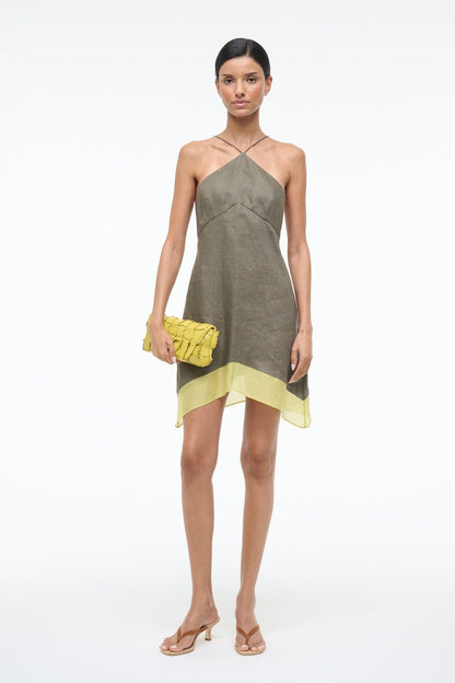 STAUD Sale|Dresses Oro Linen Dress Palo Verde