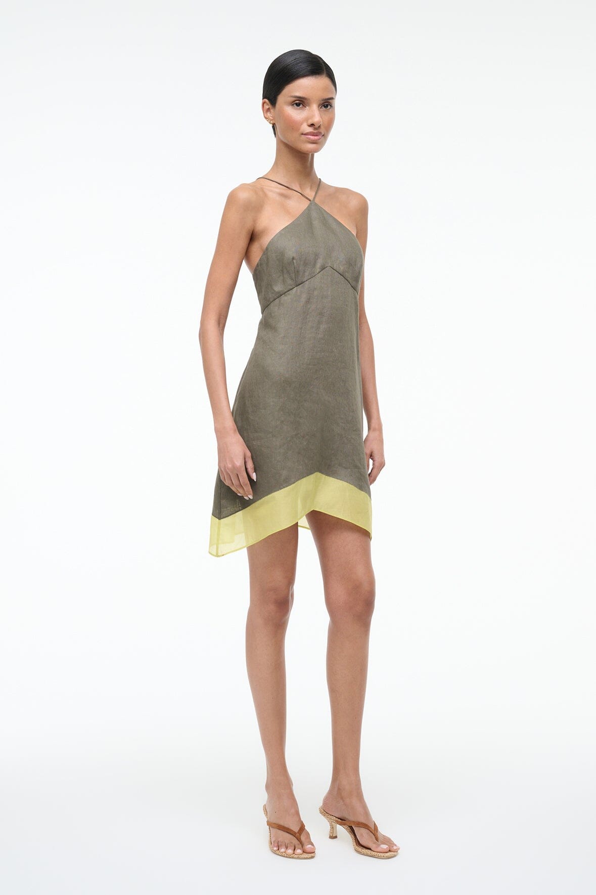 STAUD Sale|Dresses Oro Linen Dress Palo Verde