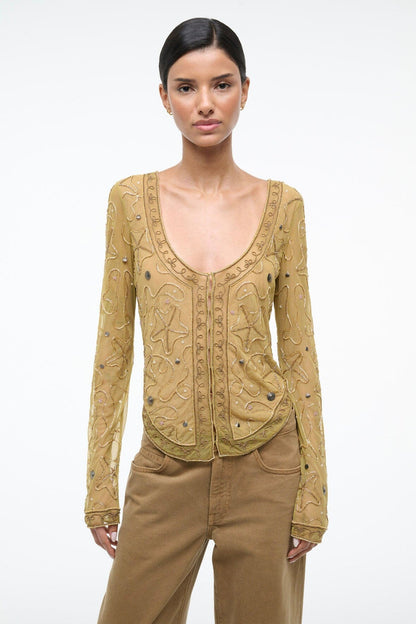 STAUD Sale Mila Top Sandbar