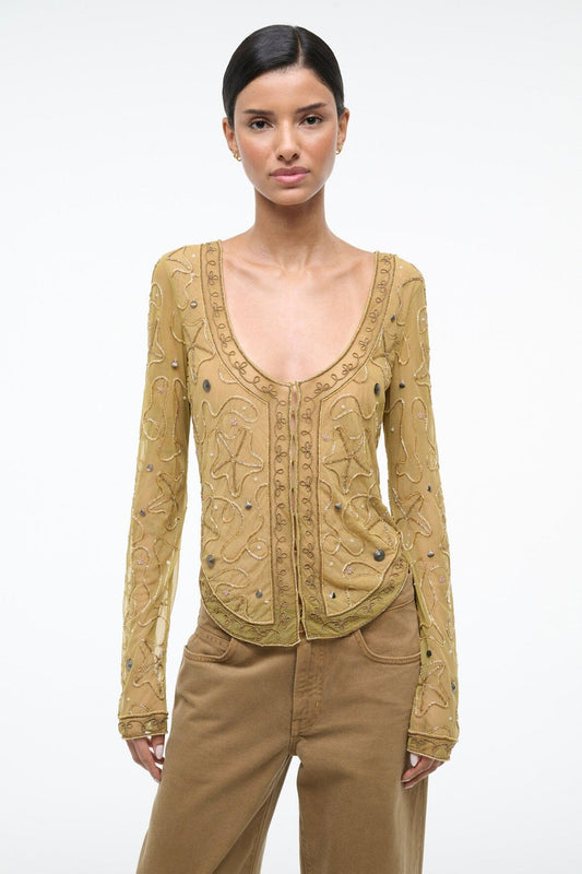 STAUD Sale Mila Top Sandbar