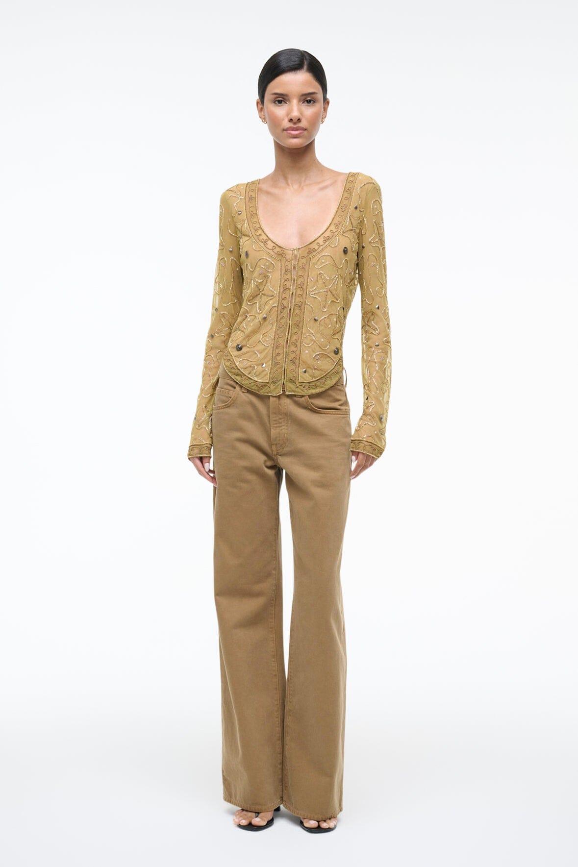 STAUD Sale Mila Top Sandbar
