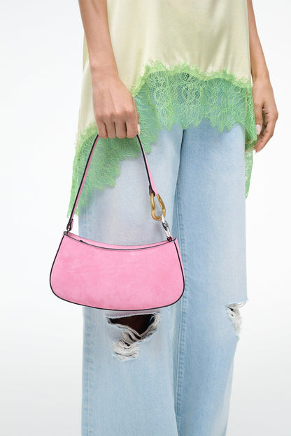 STAUD Sale Ollie Bag Orchid Pink Suede Mini Shoulder Bag - Staud