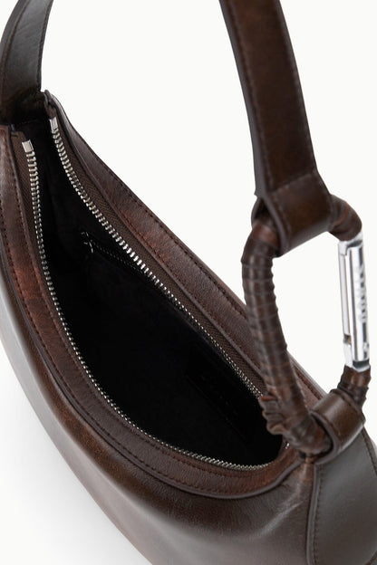 STAUD Sale Alden Shoulder Bag Espresso Distressed