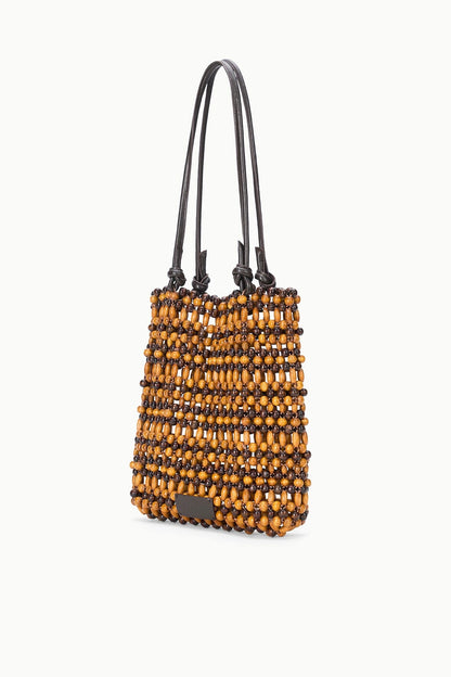 STAUD Sale Baja Mini Tote Multi Wood Beads