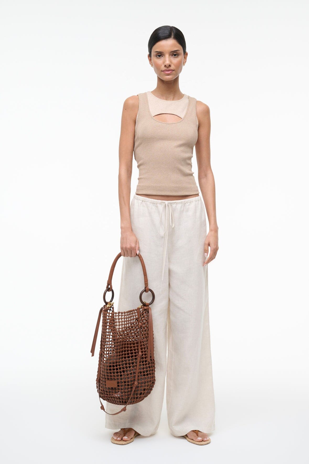 STAUD Sale Del Mar Bucket Bag Tan