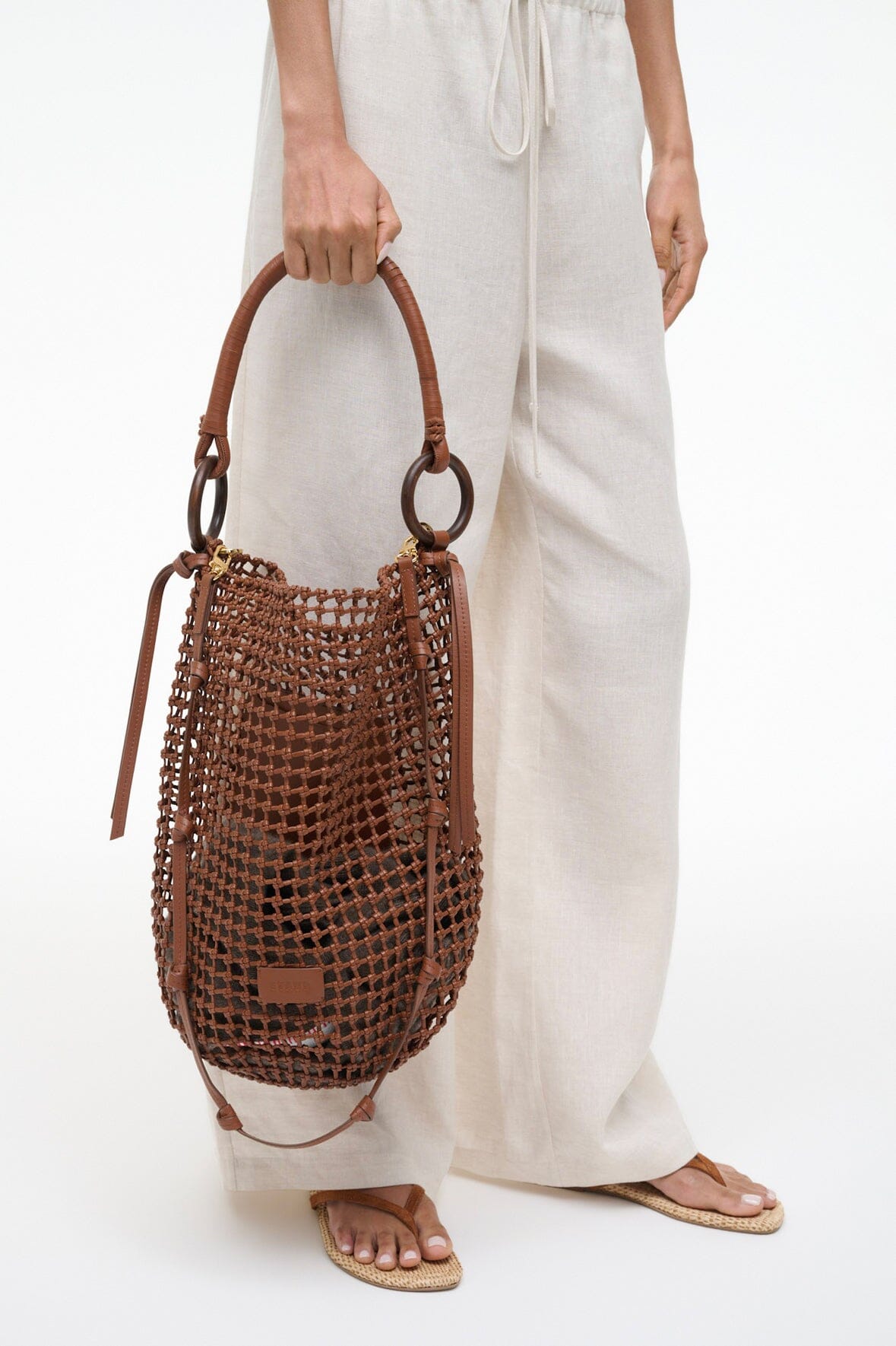 STAUD Sale Del Mar Bucket Bag Tan