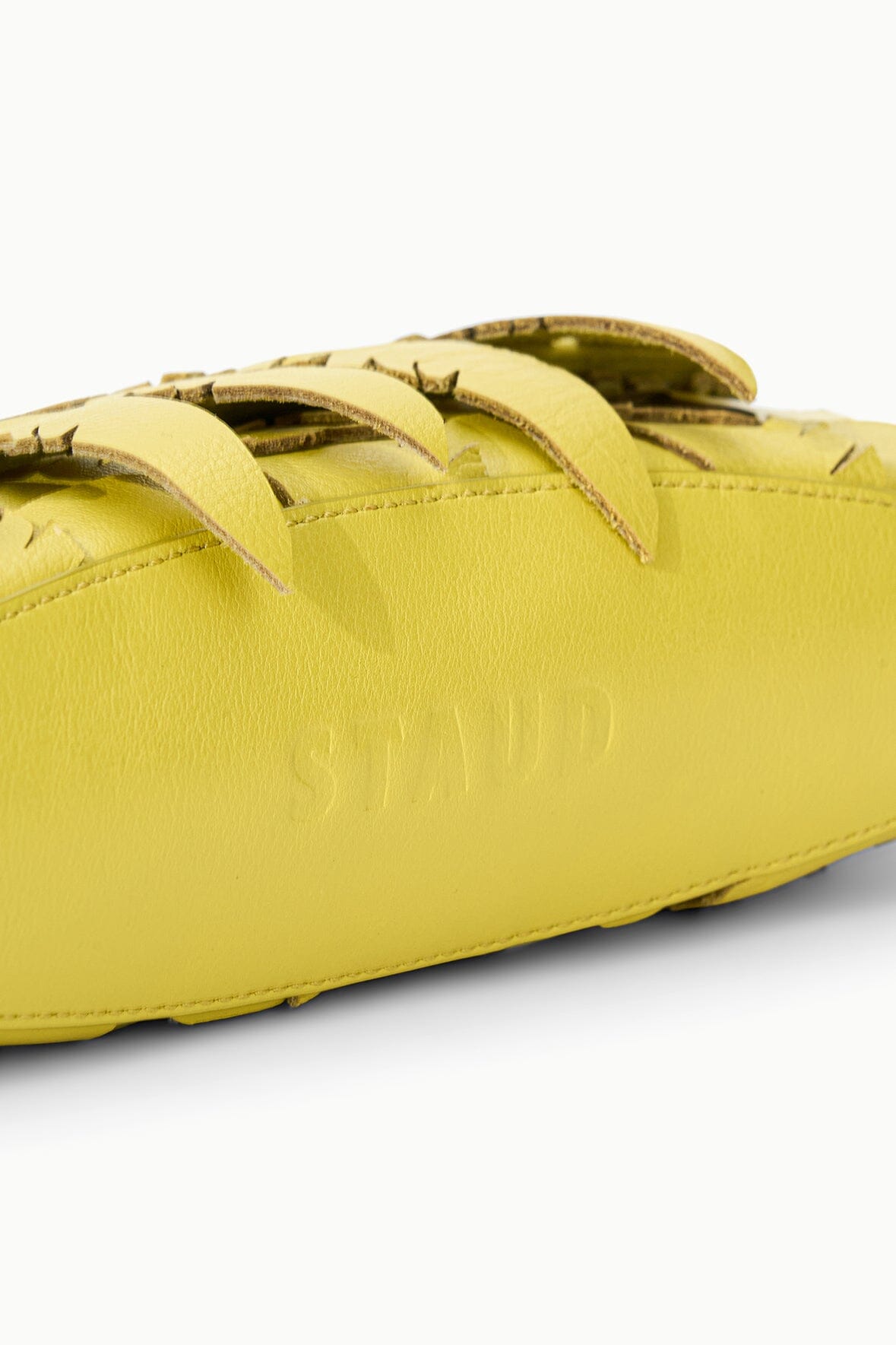 STAUD Sale Leaf Clutch Citron