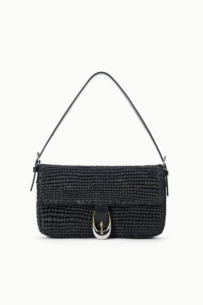 STAUD Sale Harlow Raffia Bag Black