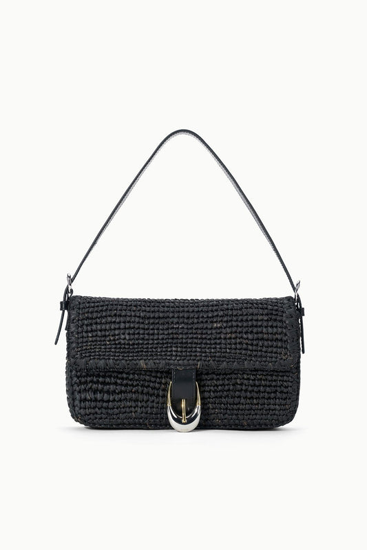 STAUD Sale Harlow Raffia Bag Black