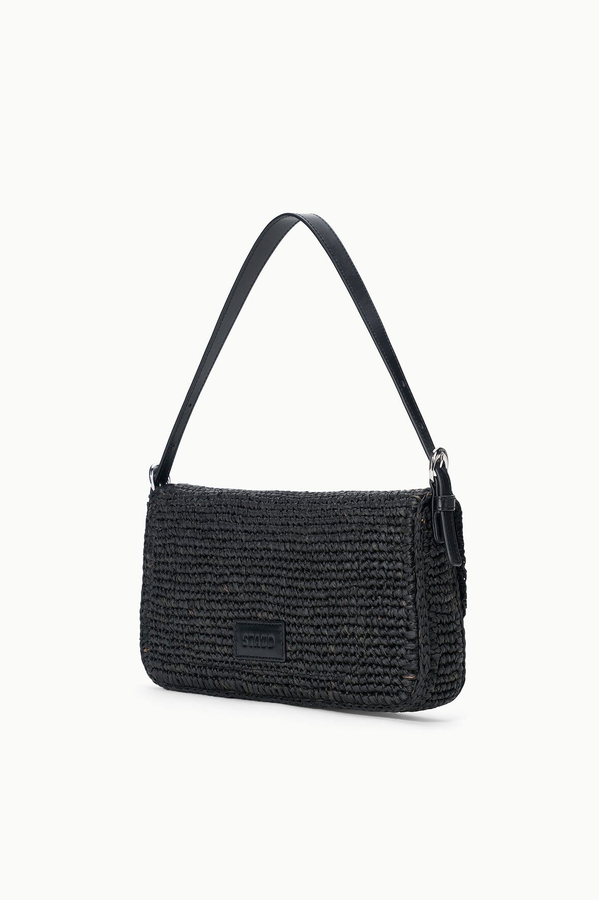 STAUD Sale Harlow Raffia Bag Black