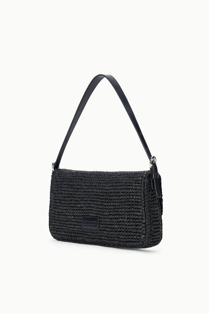 STAUD Sale Harlow Raffia Bag Black