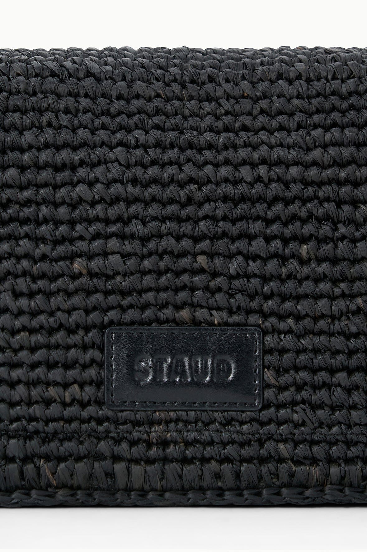 STAUD Sale Harlow Raffia Bag Black