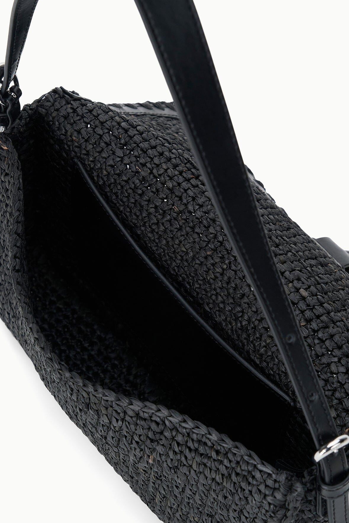 STAUD Sale Harlow Raffia Bag Black