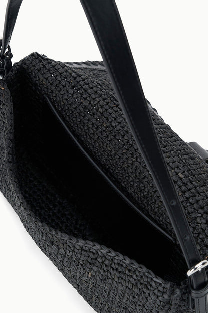 STAUD Sale Harlow Raffia Bag Black