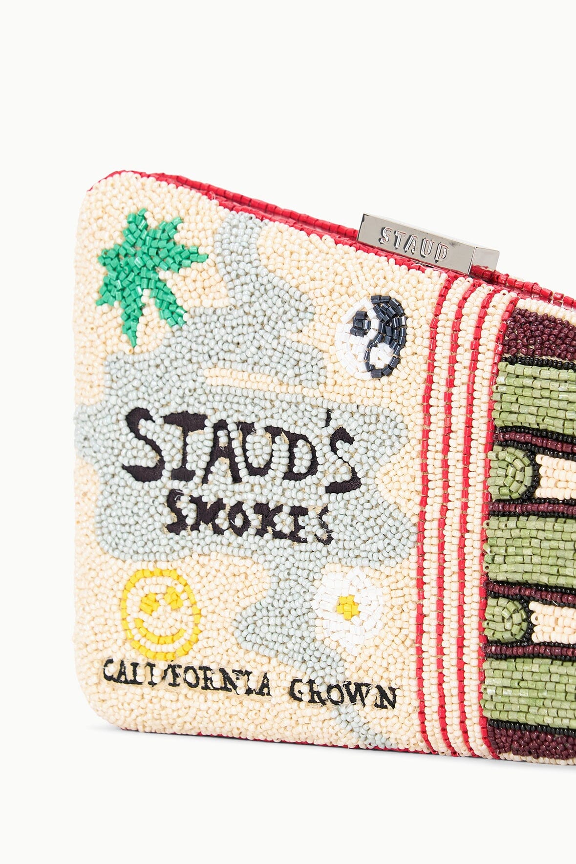 STAUD Sale Carmella Beaded Clutch California Grown