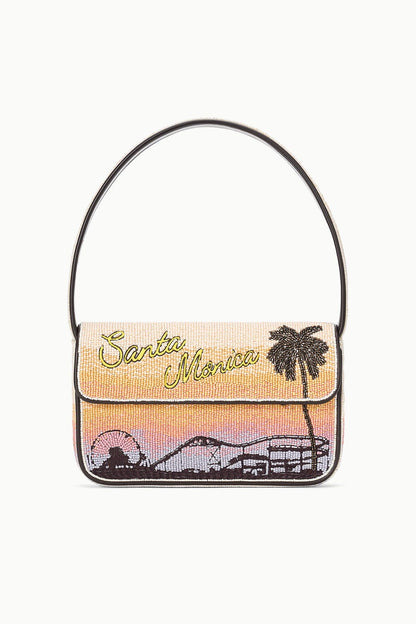 STAUD Sale Tommy Beaded Bag Santa Monica Sunset