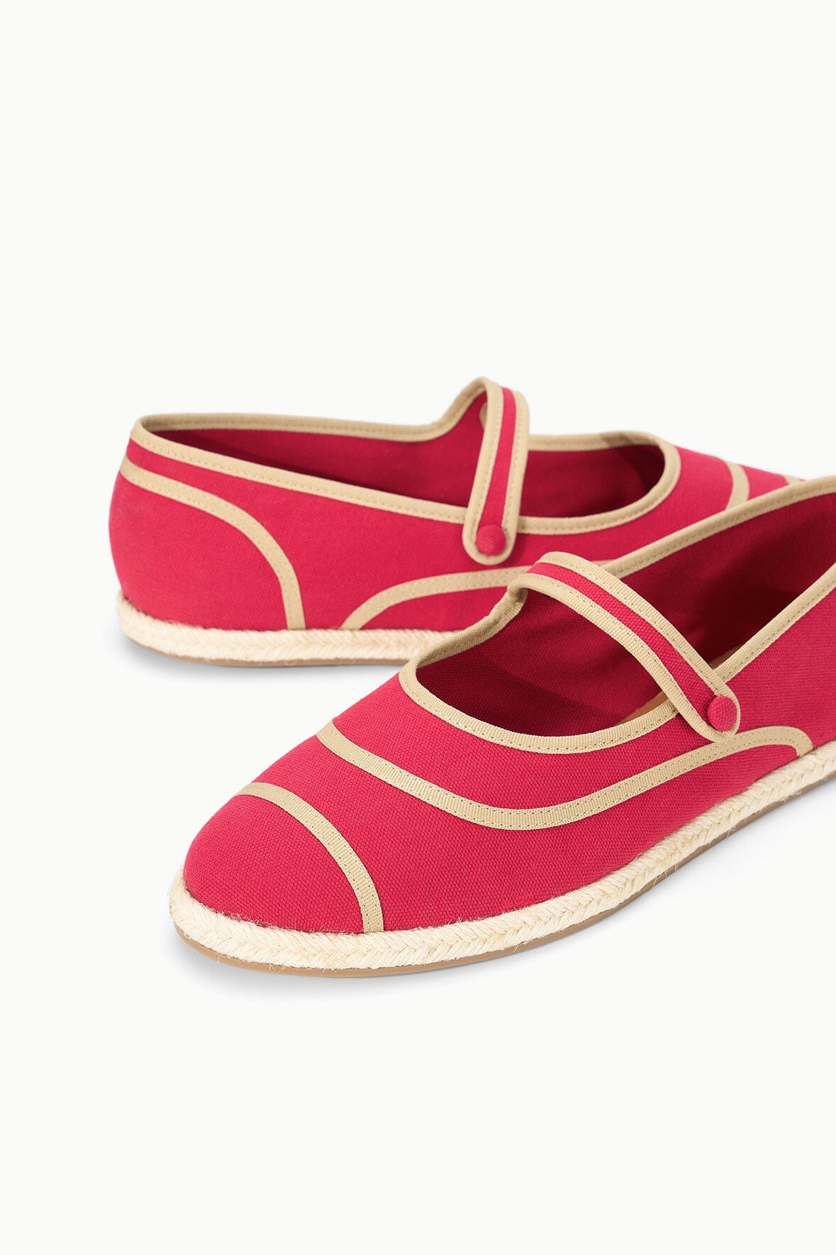 STAUD Sale Nora Espadrille Flat Rouge