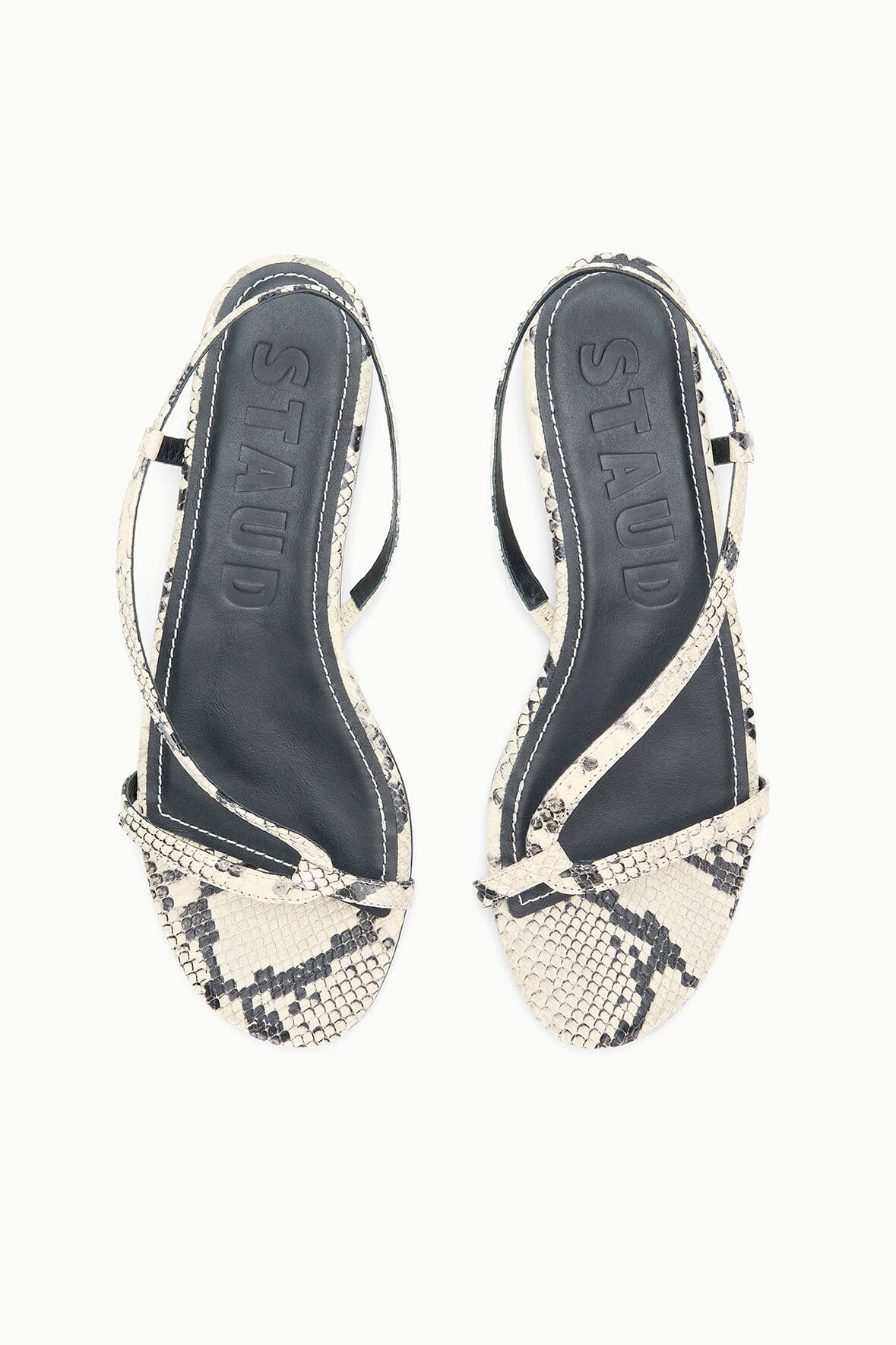 STAUD Sale Louden Sandal White Snake