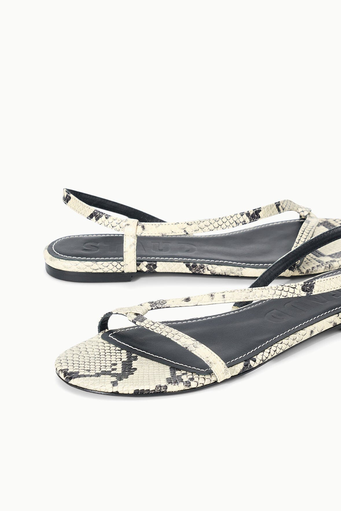 STAUD Sale Louden Sandal White Snake