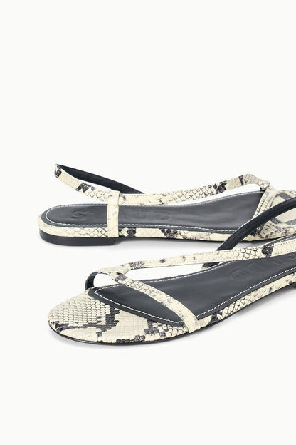 STAUD Sale Louden Sandal White Snake