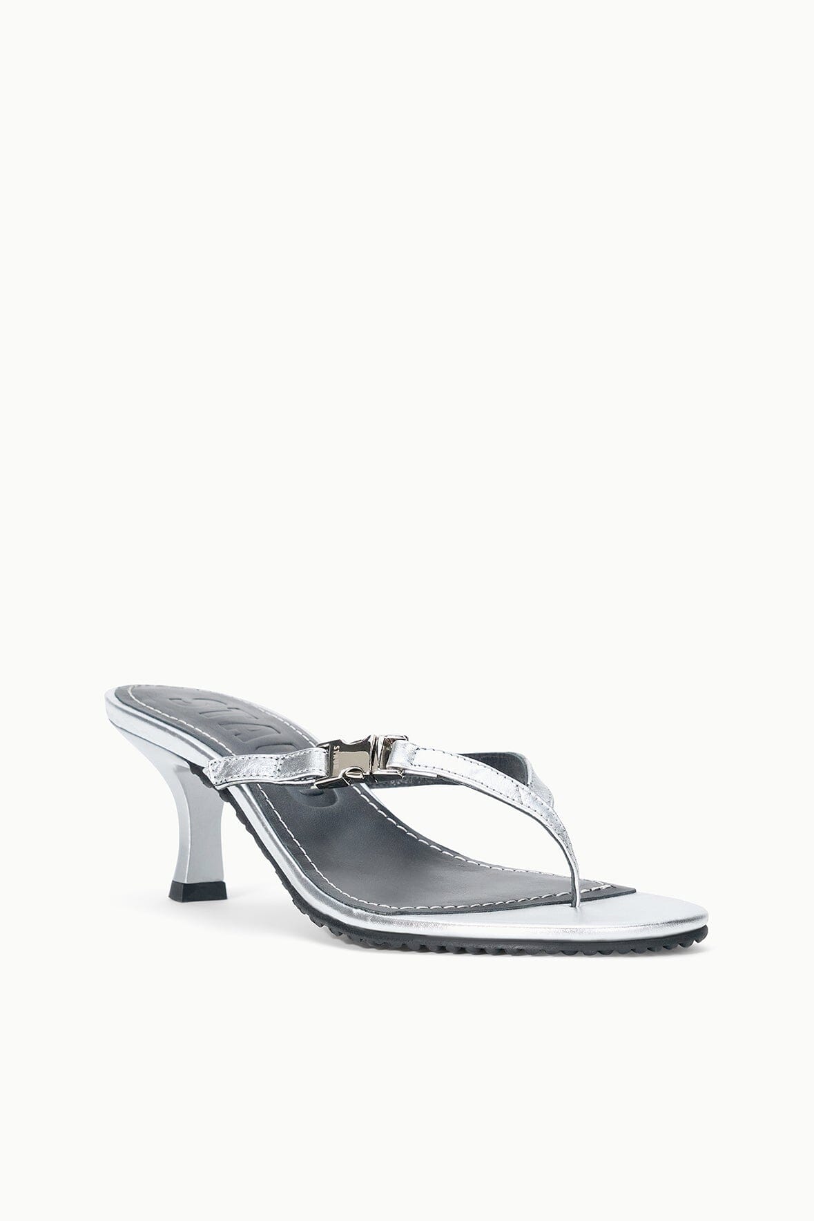 STAUD Sale Flynn Kitten Heel Silver