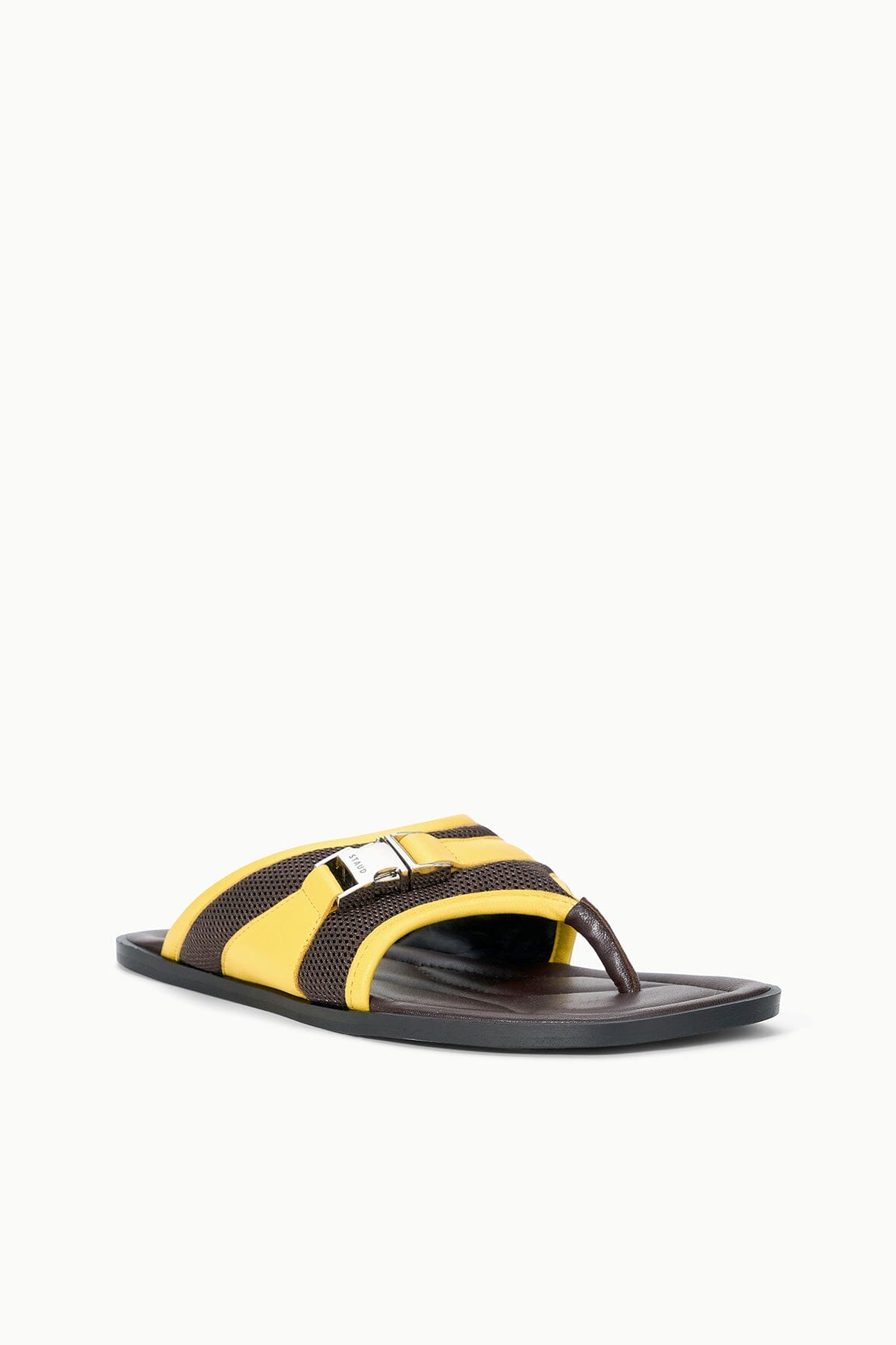 STAUD Sale Kacey Thong Espresso Lemon