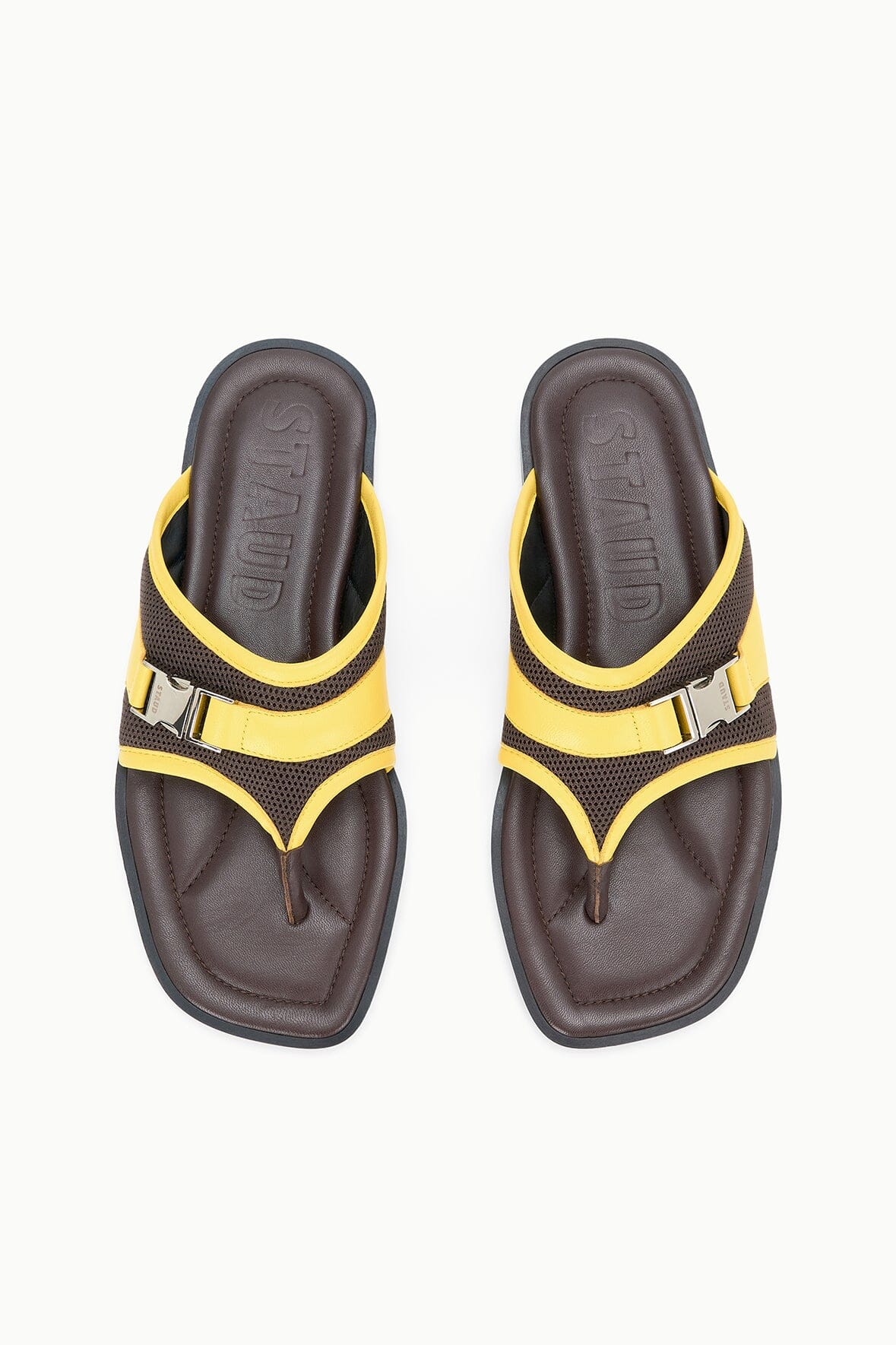 STAUD Sale Kacey Thong Espresso Lemon