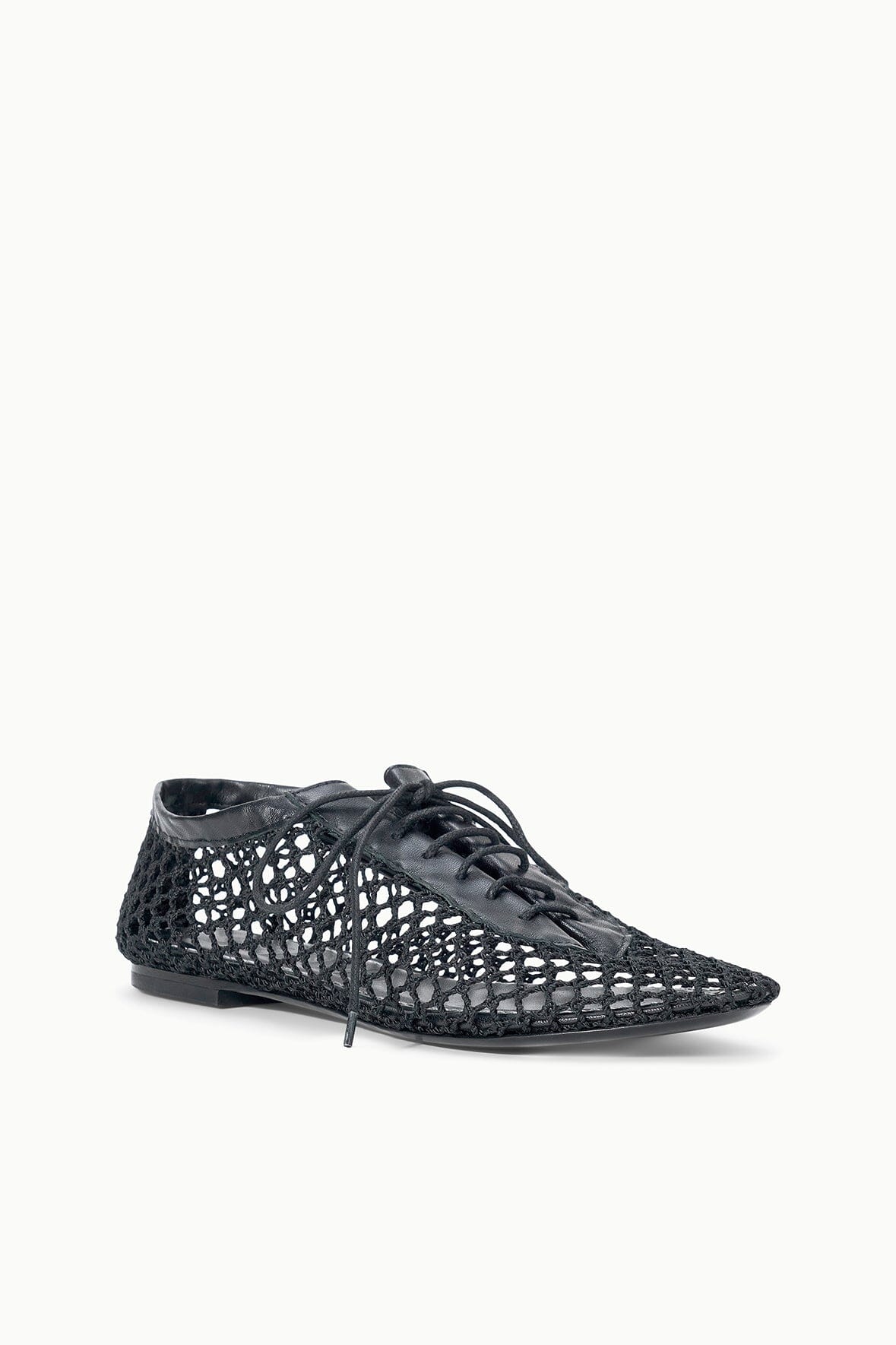 STAUD Sale Kit Lace Up Flat Black