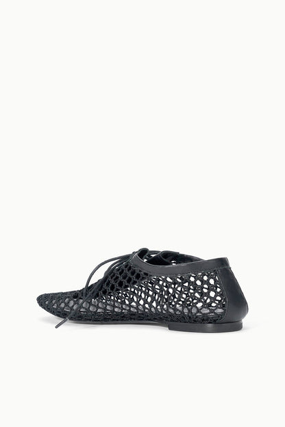 STAUD Sale Kit Lace Up Flat Black