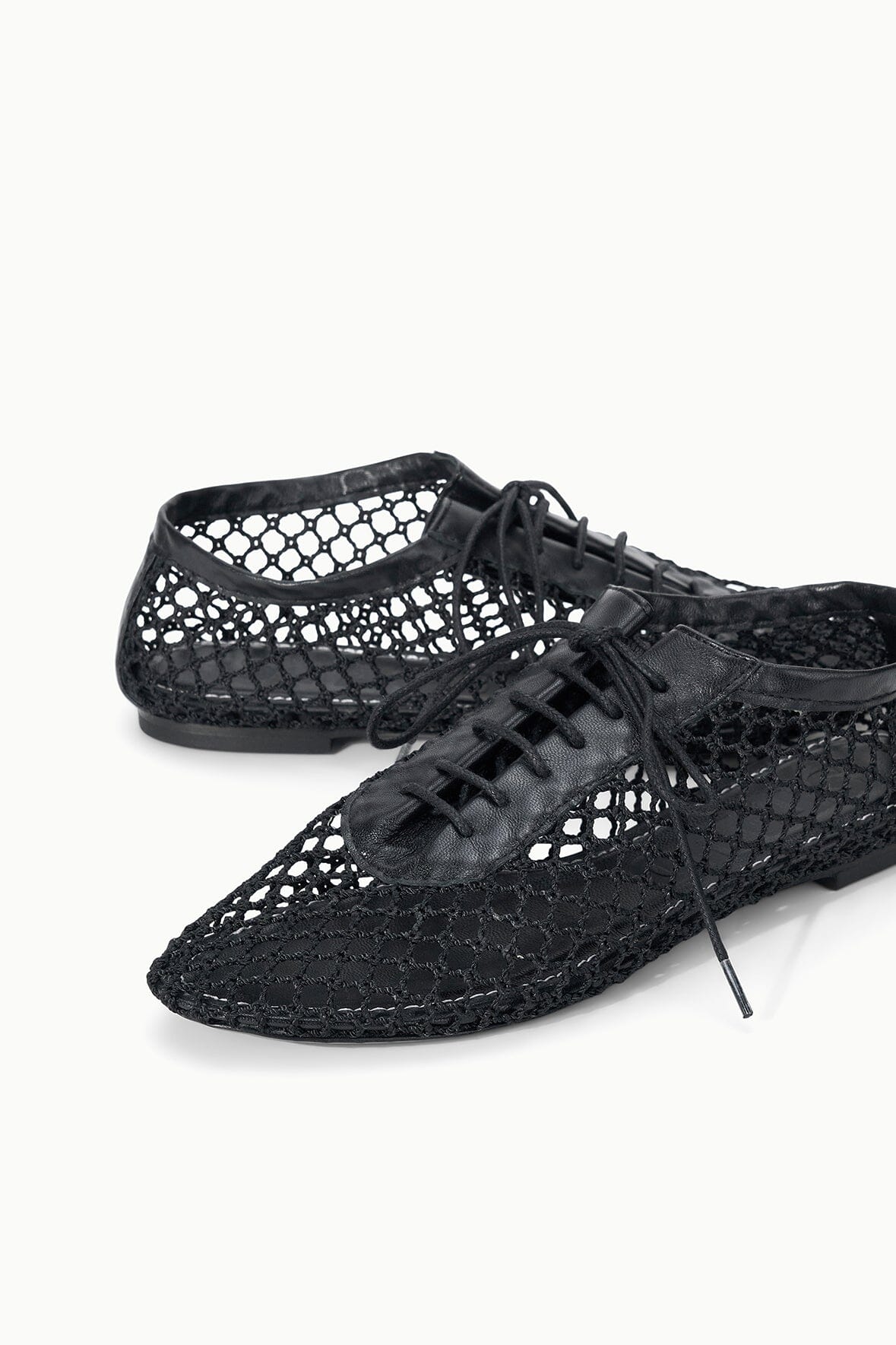 STAUD Sale Kit Lace Up Flat Black