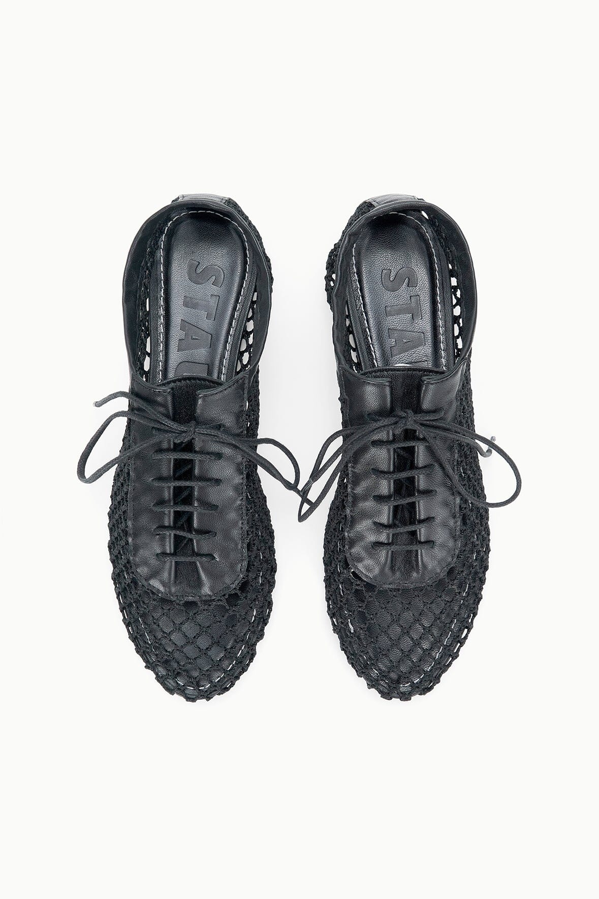 STAUD Sale Kit Lace Up Flat Black