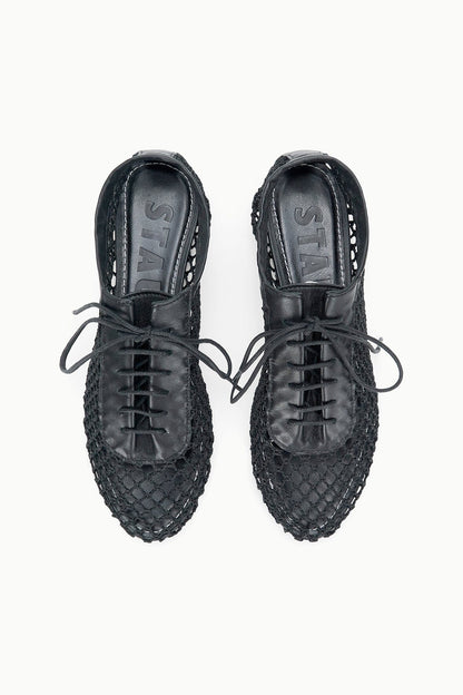 STAUD Sale Kit Lace Up Flat Black