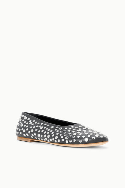 STAUD Sale Alba Ballet Flat Rivets