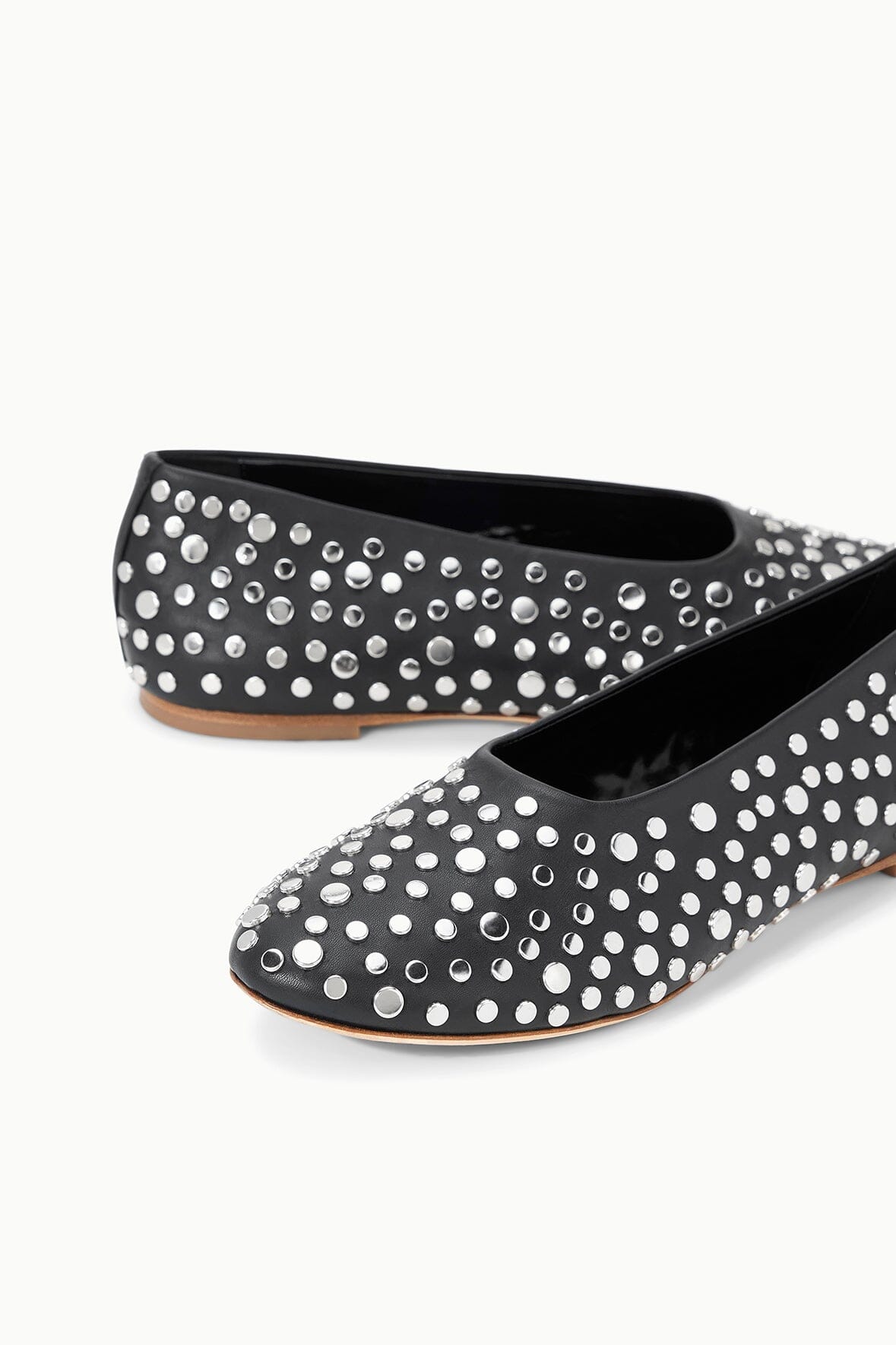 STAUD Sale Alba Ballet Flat Rivets