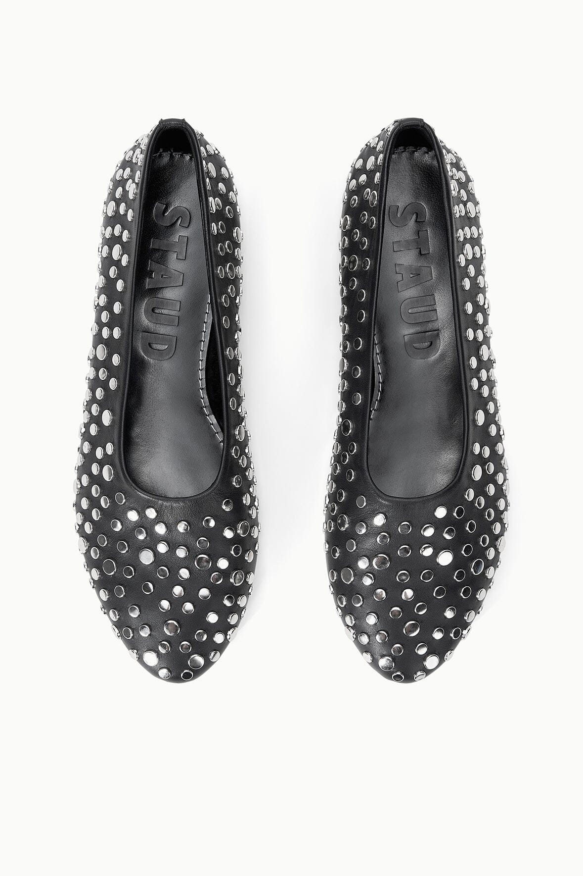 STAUD Sale Alba Ballet Flat Rivets