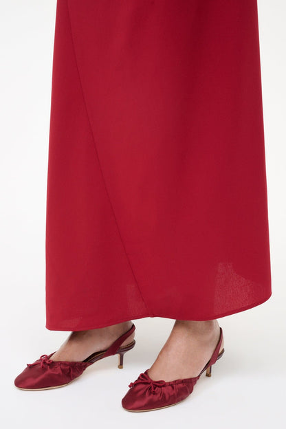 STAUD Sale Alba Ballet Slingback Oxblood