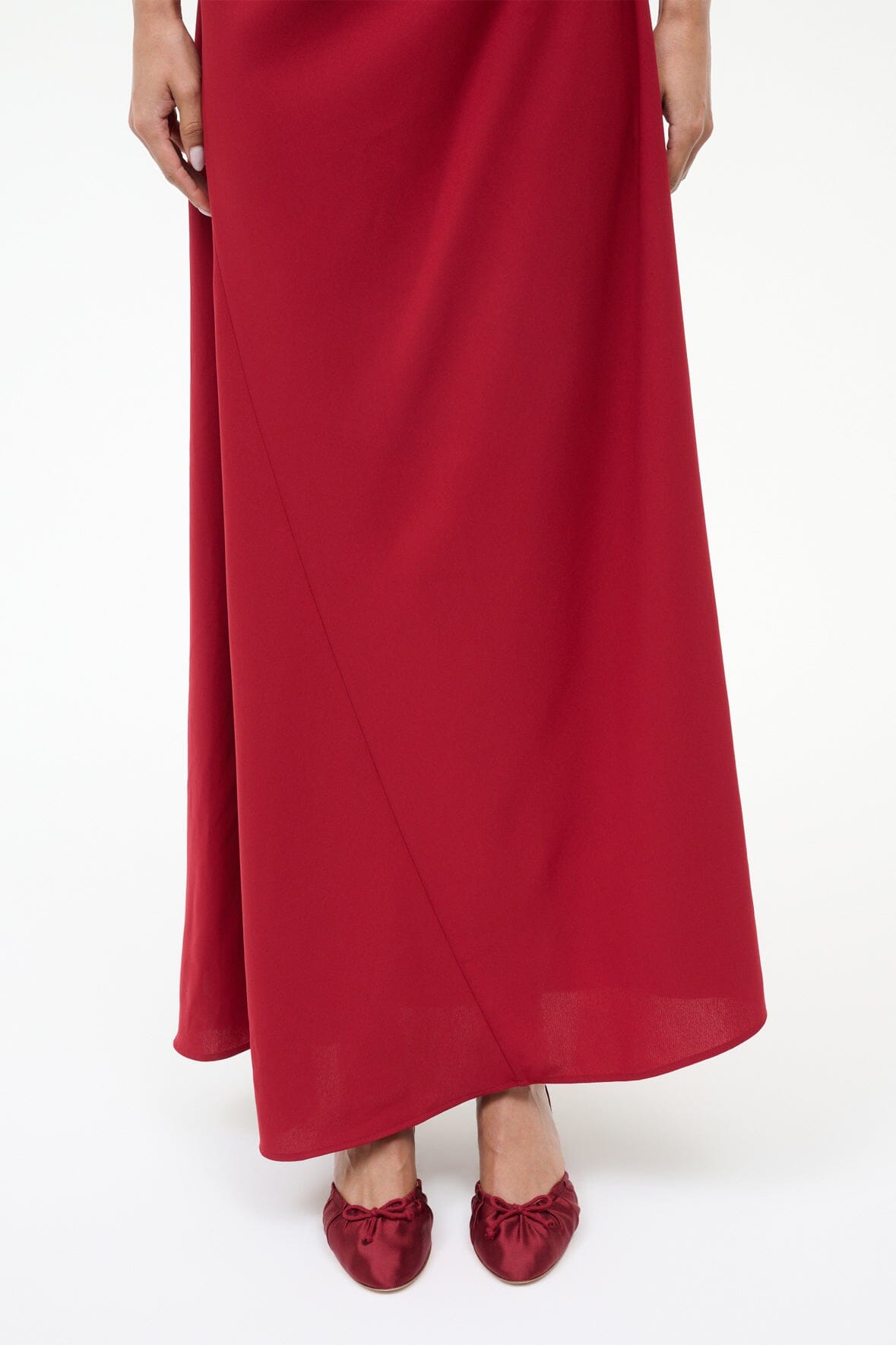 STAUD Sale Alba Ballet Slingback Oxblood
