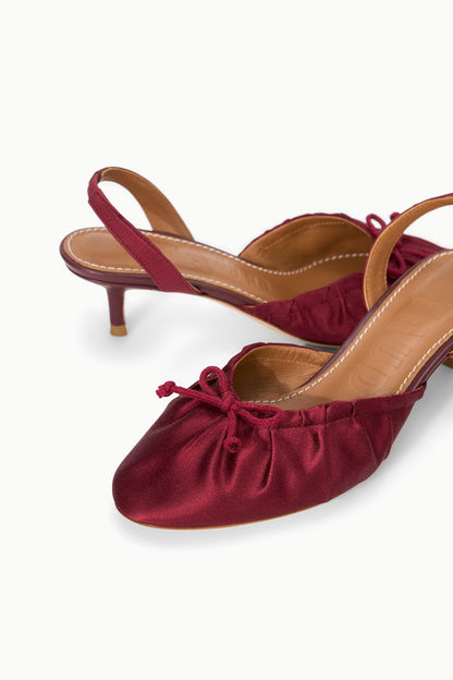 STAUD Sale Alba Ballet Slingback Oxblood