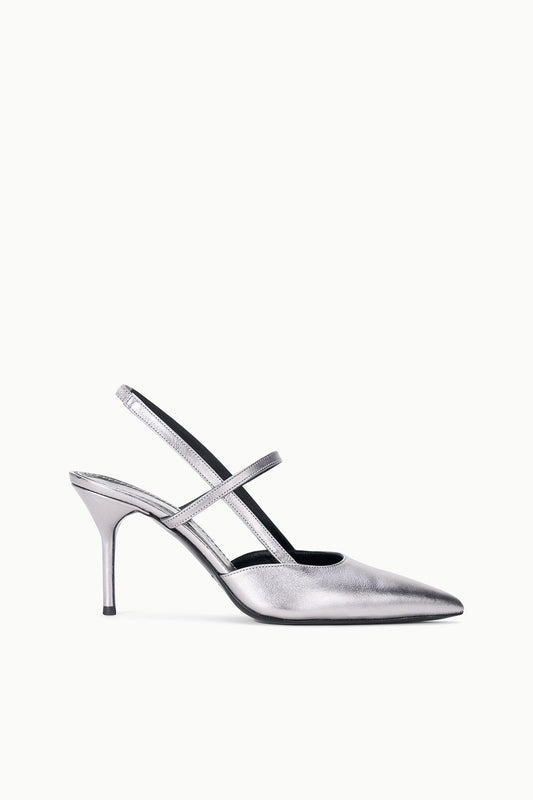 STAUD Sale Sebastian High Heel Slingback Pewter