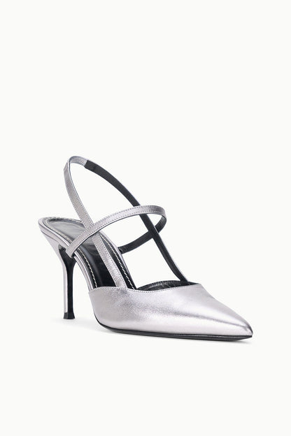 STAUD Sale Sebastian High Heel Slingback Pewter
