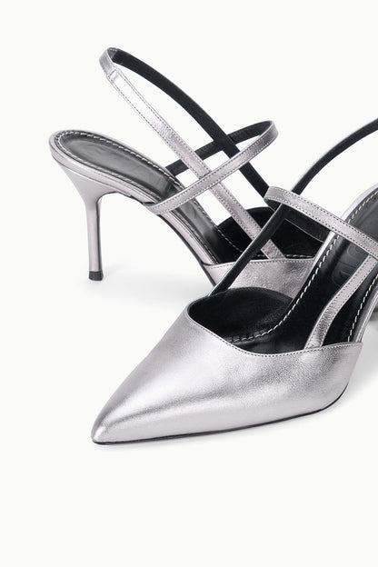 STAUD Sale Sebastian High Heel Slingback Pewter