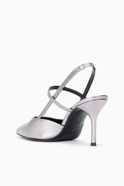 STAUD Sale Sebastian High Heel Slingback Pewter