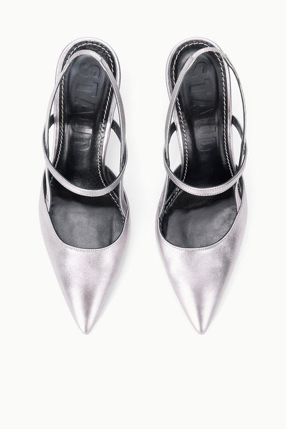 STAUD Sale Sebastian High Heel Slingback Pewter