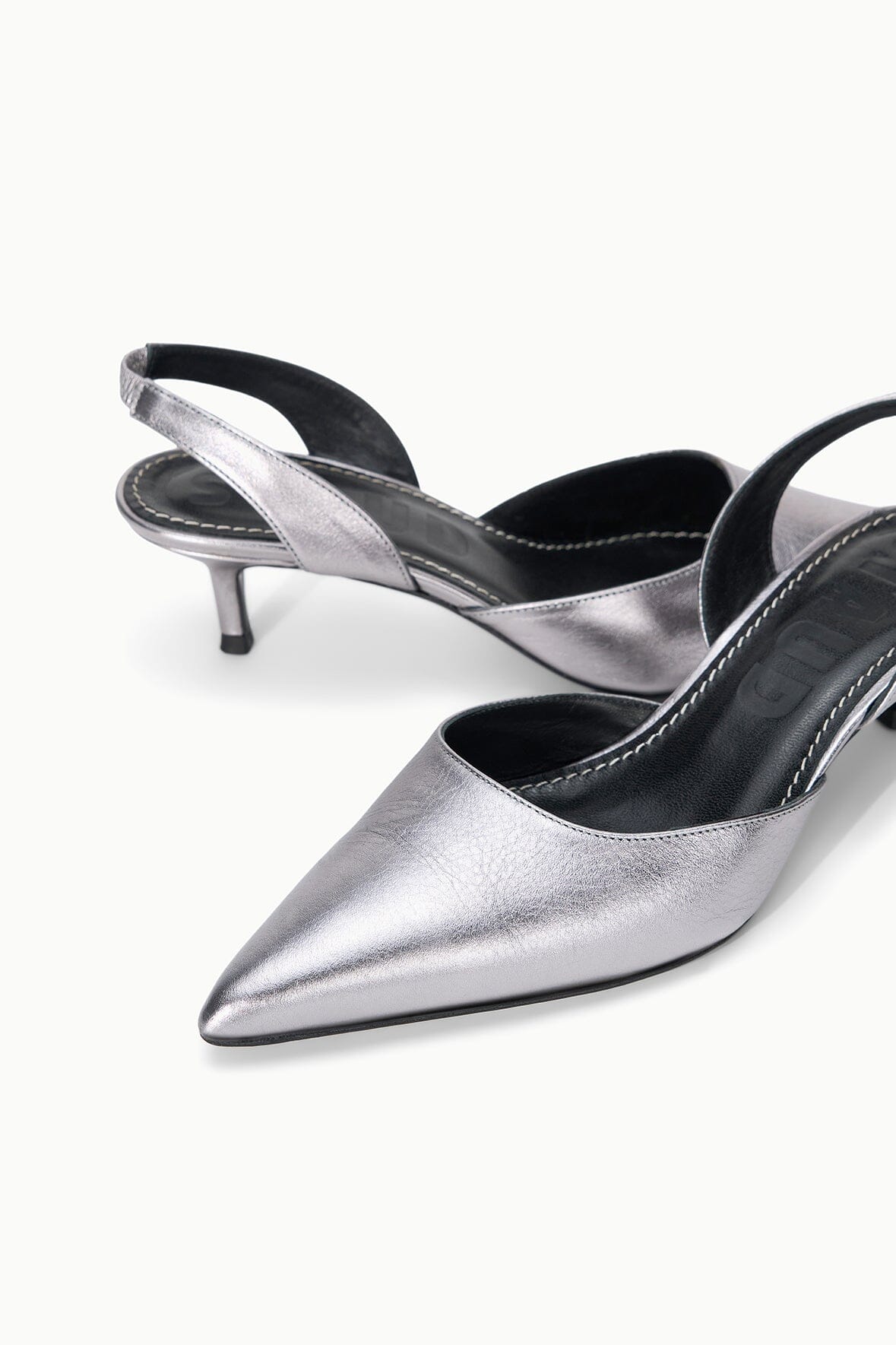 STAUD Sale Sebastian Slingback Pewter