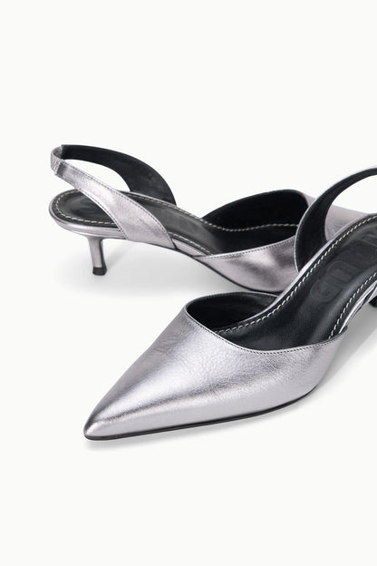 STAUD Sale Sebastian Slingback Pewter