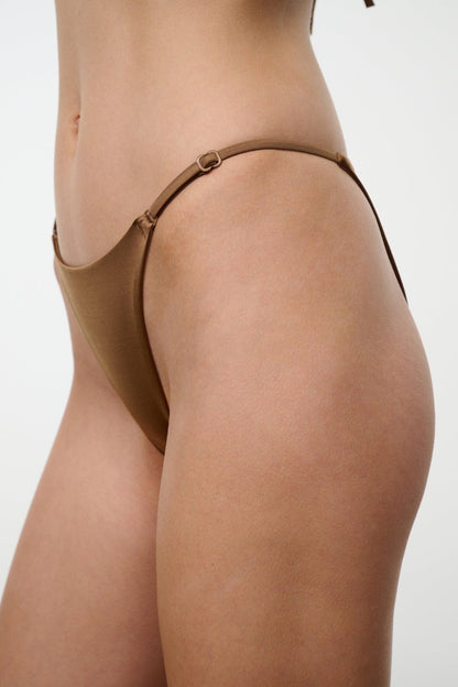 STAUD Sale Sisley String Bikini Bottom Bronze