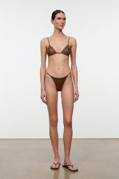 STAUD Sale Sisley String Bikini Bottom Bronze